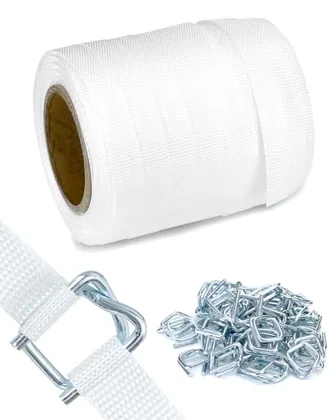 QWORK 3/4 in x 250' Woven Cord Strapping Roll