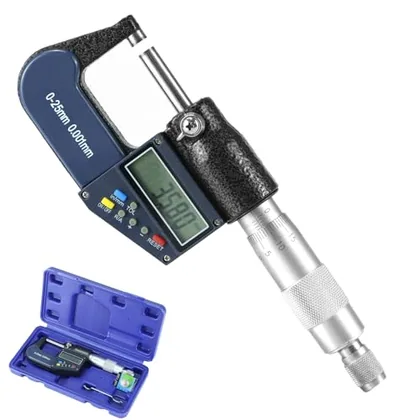 QWORK Digital Outside Micrometer with Carbide Tip