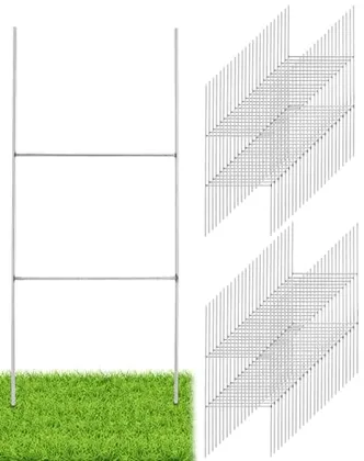 QWORK 50 Pack H Frame Yard Sign Stakes
