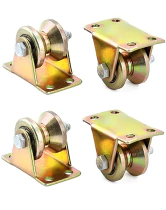 QWORK 1.2 in Dia Steel Groove Rigid Caster Wheel