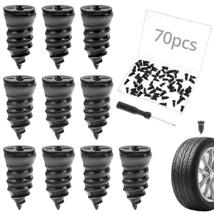 QWORK 70PCS Tire Repair Rubber Nails Kit