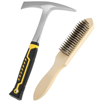 QWORK 28oz Welding Chipping Hammer 12.6 in - Slag & Spatter Removal Tool
