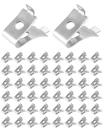 QWORK Stainless Steel Shelf Bracket Clips