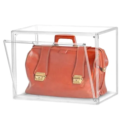QWORK Stackable Plastic Closet Storage Container Shoebox - Clear