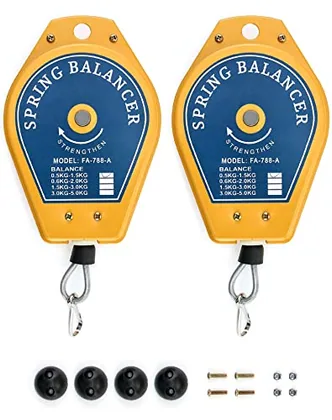 QWORK Spring Balancer 2 Pack 1.1-3.3 lbs Load Range - Adjustable
