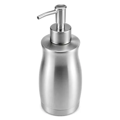 QWORK Brushed 304 Stainless Steel Soap Dispenser 13.5 oz (400 ml) - Rust
