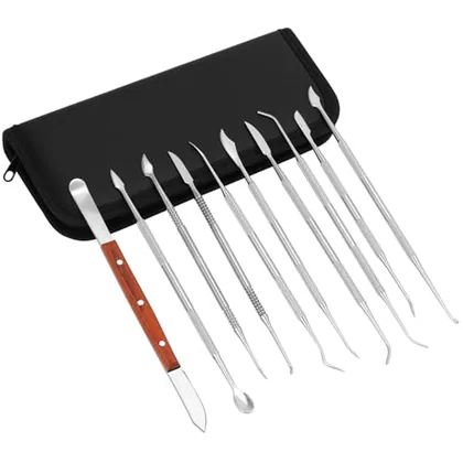 QWORK 10 Pieces Wax Carving Tools Double Ended Carving Tool for Clay