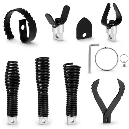 QWORK 8-Piece Drain Snake Drill Attachment Kit