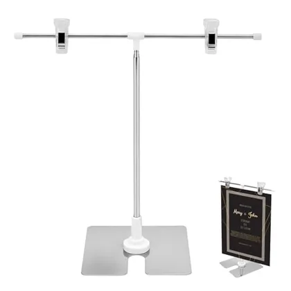 QWORK Adjustable Metal Banner Holder
