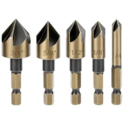 QWORK Countersink Drill Bit Set