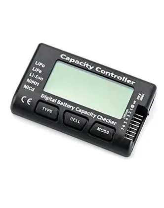QWORK RC Battery Capacity Checker 2-7S LiPo Li‐ion NiMH - Multi‐Mode