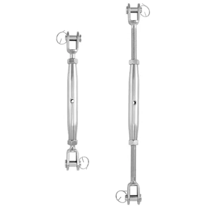 QWORK 304 Stainless Steel 1/2 inch Turnbuckle Set - 2 Pack Adjustable