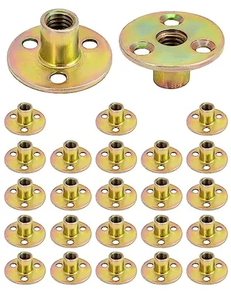 QWORK 3/8 in-16 Iron Plate Nut
