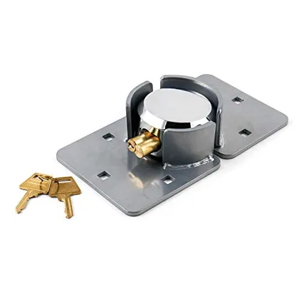 QWORK Heavy Duty Puck Lock and Hasp