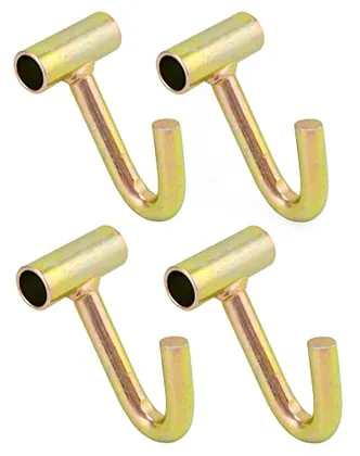 QWORK 4 Pack Tie Down Finger Tube J Hook
