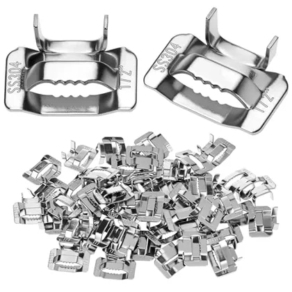 QWORK 1/2 in Open 304 Stainless Steel Buckles