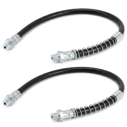 QWORK Grease Gun Hose 20 Inch (50cm) 2 Pack - 10000 PSI High Pressure