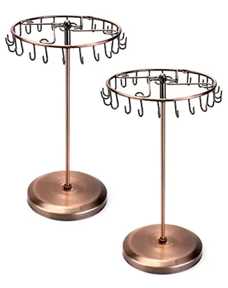 QWORK Spinning Jewelry Tree Display Stand