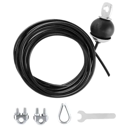 QWORK Fitness Pulley Cable 197 Inch - Adjustable Home Gym Cable Pulley