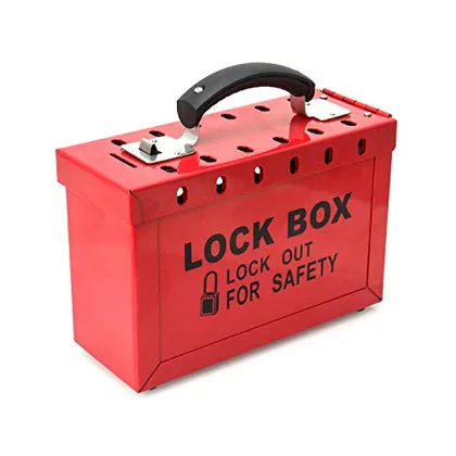 QWORK Lockout Tagout Group Lock Box with 12 Holes