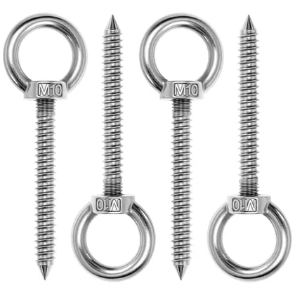 QWORK 5 Inch Heavy Duty Eye Hooks M10