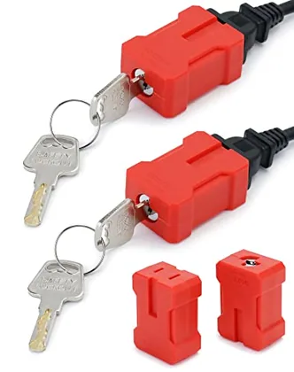 QWORK Electrical Cord Plug Lockout Device for Electrical Cord