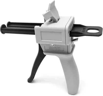 QWORK 50ml Dual Cartridge Dispensing Gun - Adjustable 1:1 & 1:2 Ratio