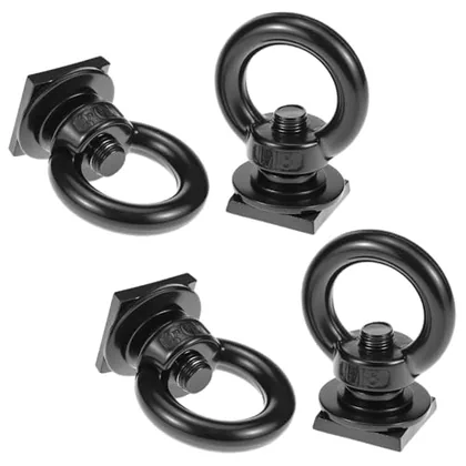 QWORK T Track Tie Down Ring Kit for Roof Rack and Kayak Tracks