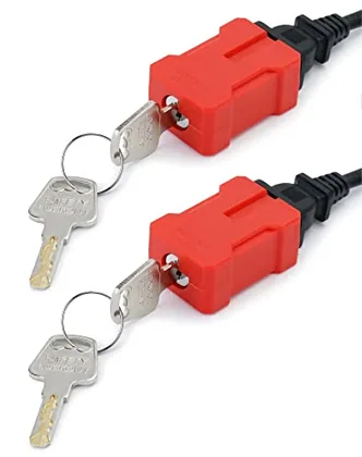 QWORK Electrical Cord Plug Lockout Device for Electrical Cord