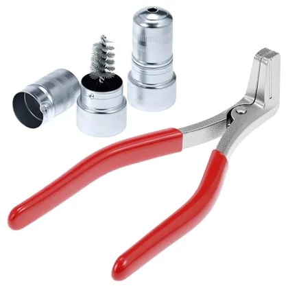 QWORK Battery Terminal Pliers & Cleaner Brush Kit (3-Piece) - Terminal