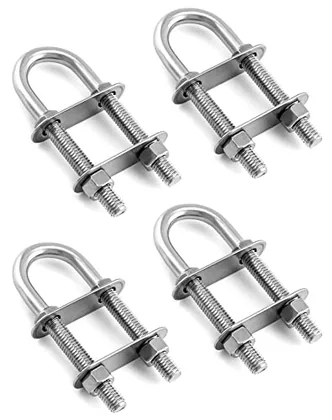 QWORK Marine Boat Stern Eye Tie Down U Bolt