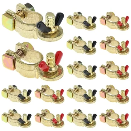 QWORK Brass Marine Grade Battery Terminal Top Post