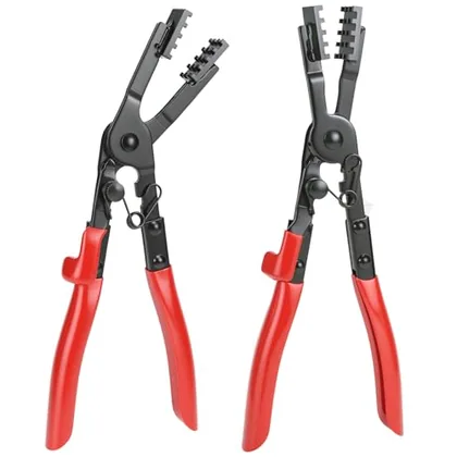 QWORK 2Pcs Multi-Angle Hose Clamp Plier Set