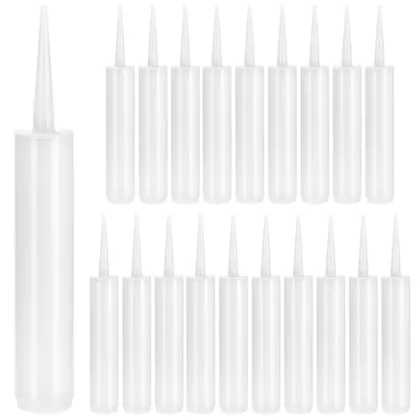 QWORK Empty Caulking Sealant Tubes - 11 Oz Capacity Each