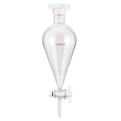 QWORK Separating Funnel with 24/29 Joints and PTFE Plug