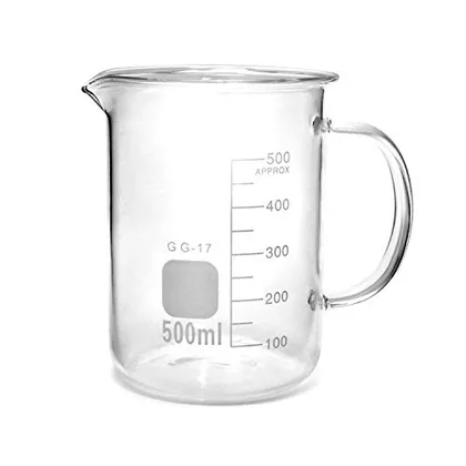 QWORK 500ml Beaker Mug with Handle