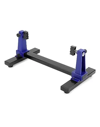 QWORK Adjustable PCB Holder Frame - 360° Rotating Metal Stand for Soldering
