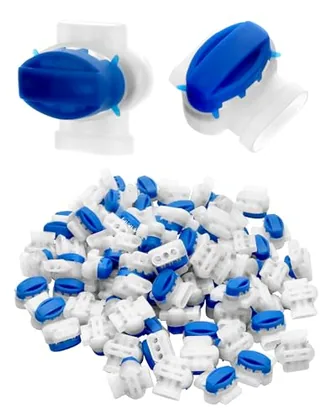 QWORK 200 Pack 3 Wire Connectors Electrical IDC 314-BOX Pigtail