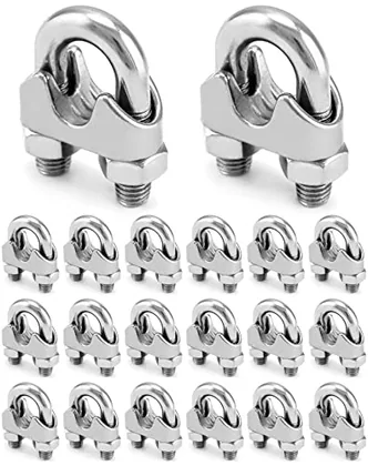 QWORK 1/2 in Wire Rope Clamp Clip M12