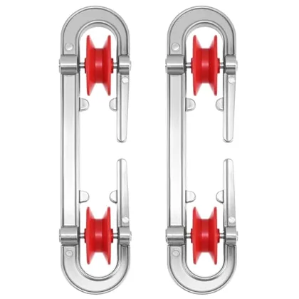QWORK Plastic Aluminum Clothesline Separator Spreader Pulley