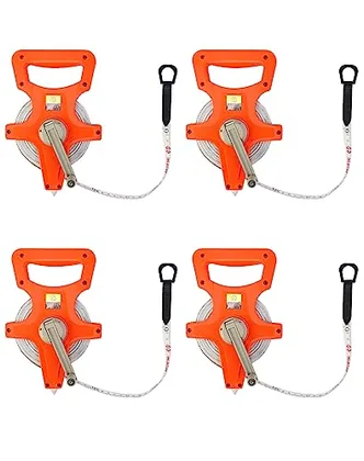 QWORK 1/2 in x 100' Fiberglass Tape Measure
