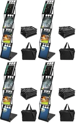 QWORK Magazine Brochure Display Rack Stand