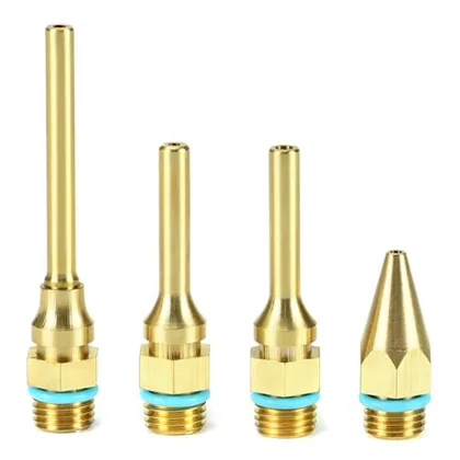 QWORK 4Pcs Pure Copper Glue Gun Nozzle Set - Glue Gun Nozzle Assortment Set