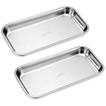 QWORK Stainless Steel Tray 2 Pack