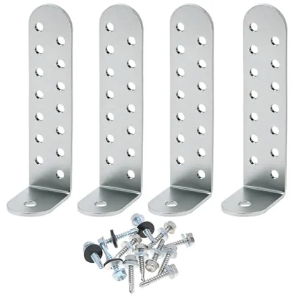 QWORK Heavy-Duty Galvanized Hurricane Condenser Brackets