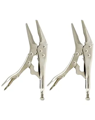 QWORK 2 Pack Original Locking Pliers - 9 in Long Nose