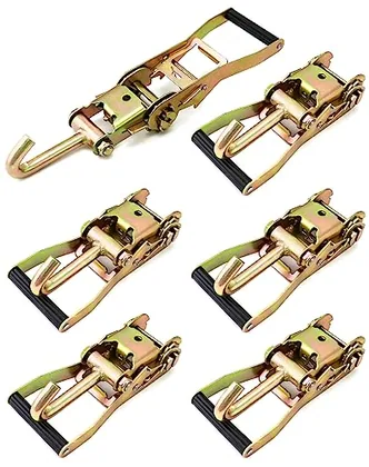 QWORK Ratchet Buckle with Fixed J-Hook