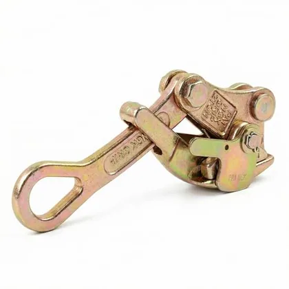QWORK 2 T Cable Grip Wire Grip Steel Rope Jaw Puller for Wire Rope