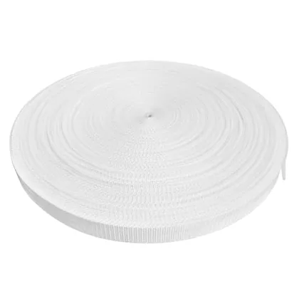 QWORK Heavyweight Polypropylene Webbing - 1 Inch x 100 Yards White Strap