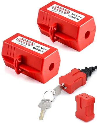 QWORK Electrical Cord Plug Lockout Device and Plug Lockout Device for